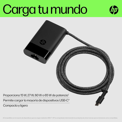 HP Cargador de Laptop 65W, USB-C (671R2AA)