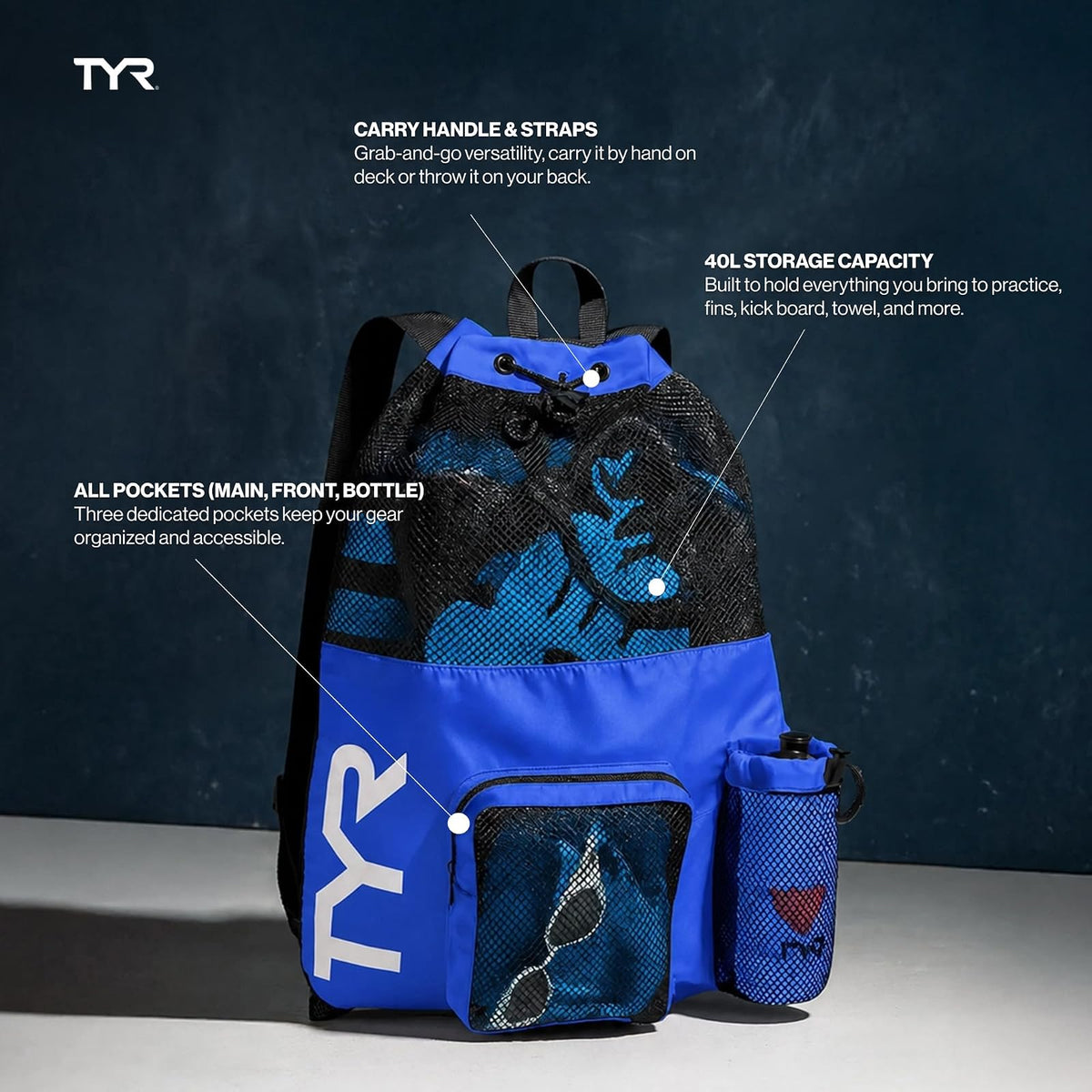 TYR Mochila Big Mesh Mummy MochilaUnisex adulto