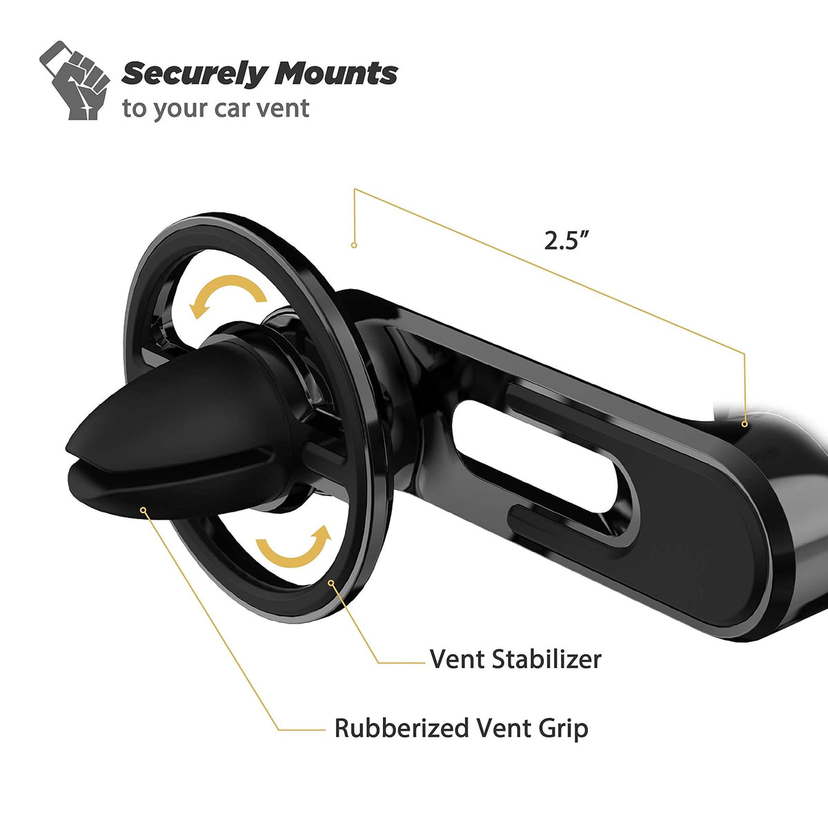 Scosche MM2VP2SR-SP MagicMount Pro FreeFlow - Soporte magnético para teléfono de Automóvil, Soporte magnético Fuerte para iPhone y Android, Soporte magnético Seguro para teléfono Celular, Soporte