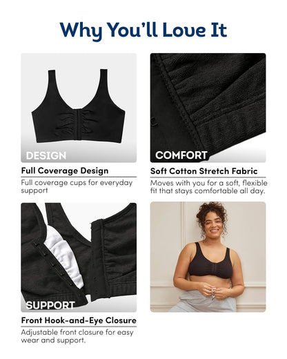 Fruit of The Loom Front Close Builtup Sports Bra Sujetador Deportivo Mujer