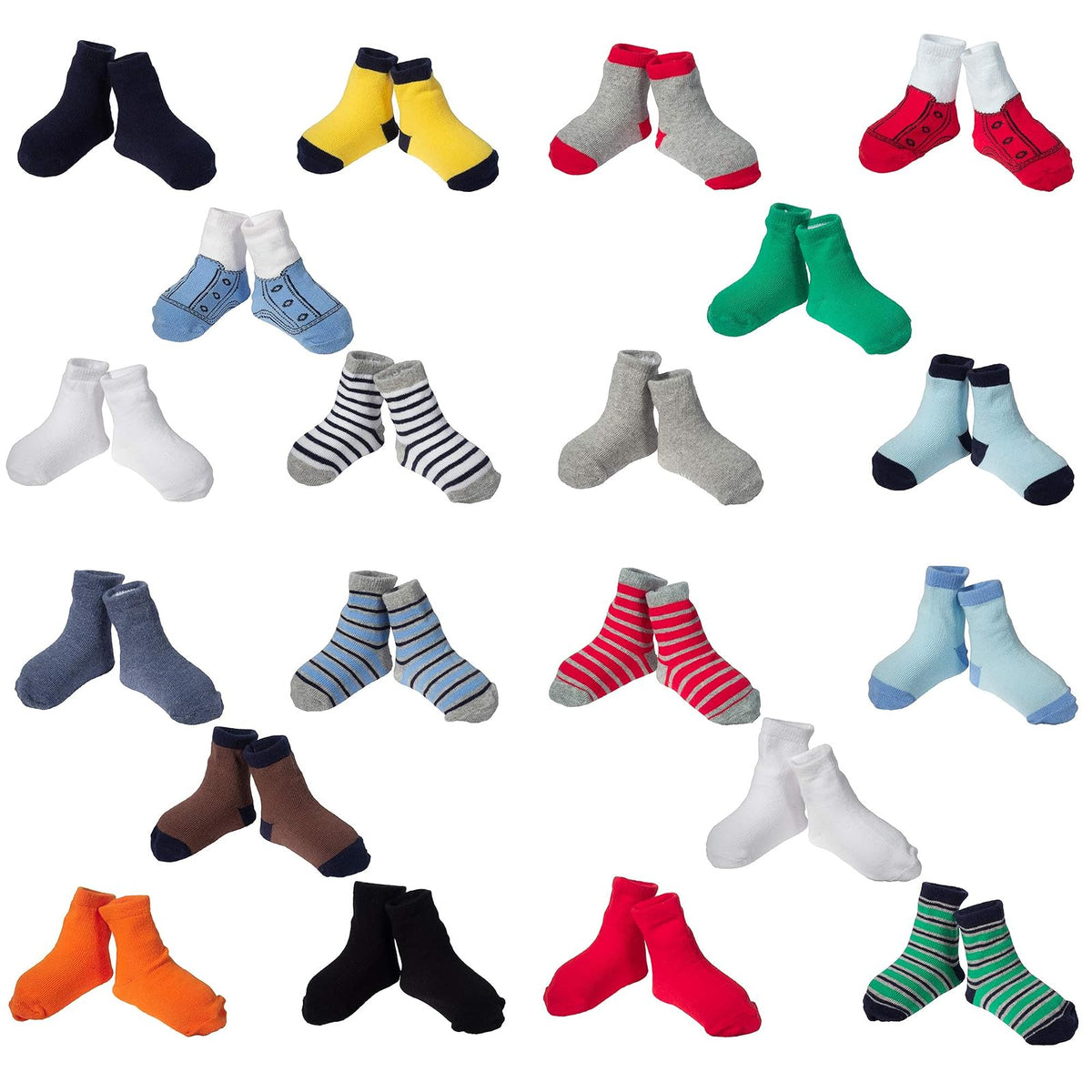 Little Me Baby 20 Piece Assorted Socks, Boys', Multi, 0-12/12-24 Months