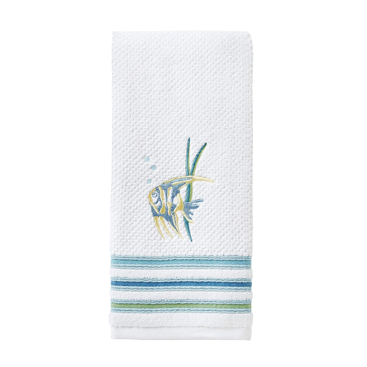 SKL Home - Toalla de Mano de Acuarela oceánica, Color Blanco (Paquete de 2)