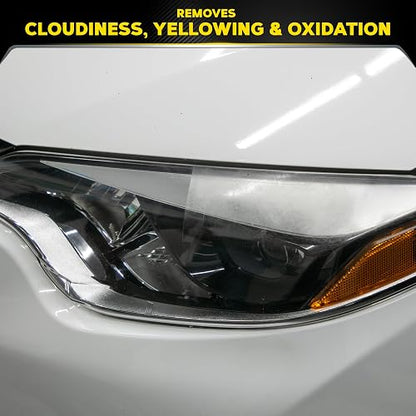 Meguiar's´s G12310 Limpiador y Abrillantador Plast X, 296ml | Limpiador de plástico y removedor de arañazos, restaura la claridad, elimina el amarilleo, la oxidación y la nubosidad en los