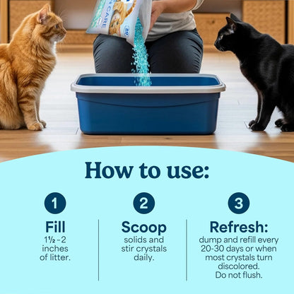 Fresh Step Crystals, Arena para Gatos Premium, perfumada, 16 Libras (2 Paquetes de Bolsas de 8 Libras)