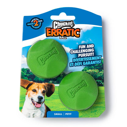 Chuckit! Bola Errática para Perro - Small, 2-Inch, 2-Pack