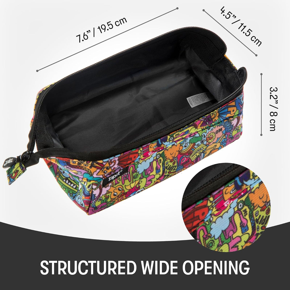 ZIPIT Lenny - Estuche para lápices de gran capacidad, bolsa para lápices, para escuela, universidad y oficina