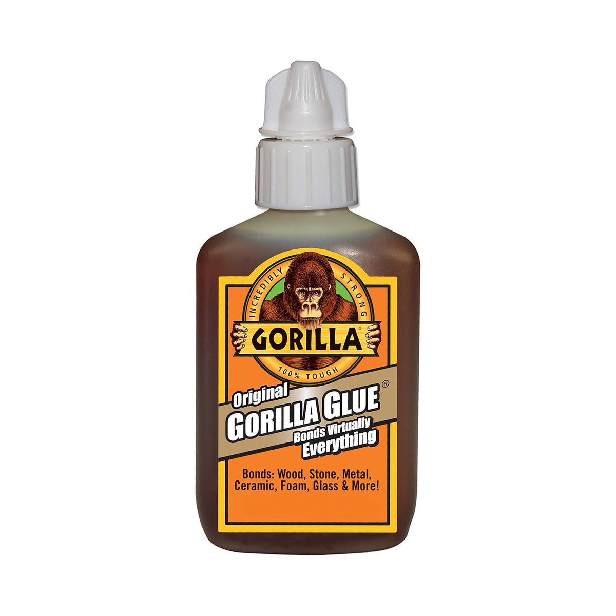 Gorilla Original - Pegamento de poliuretano impermeable, botella de 2 onzas, color marrón (paquete de 1)