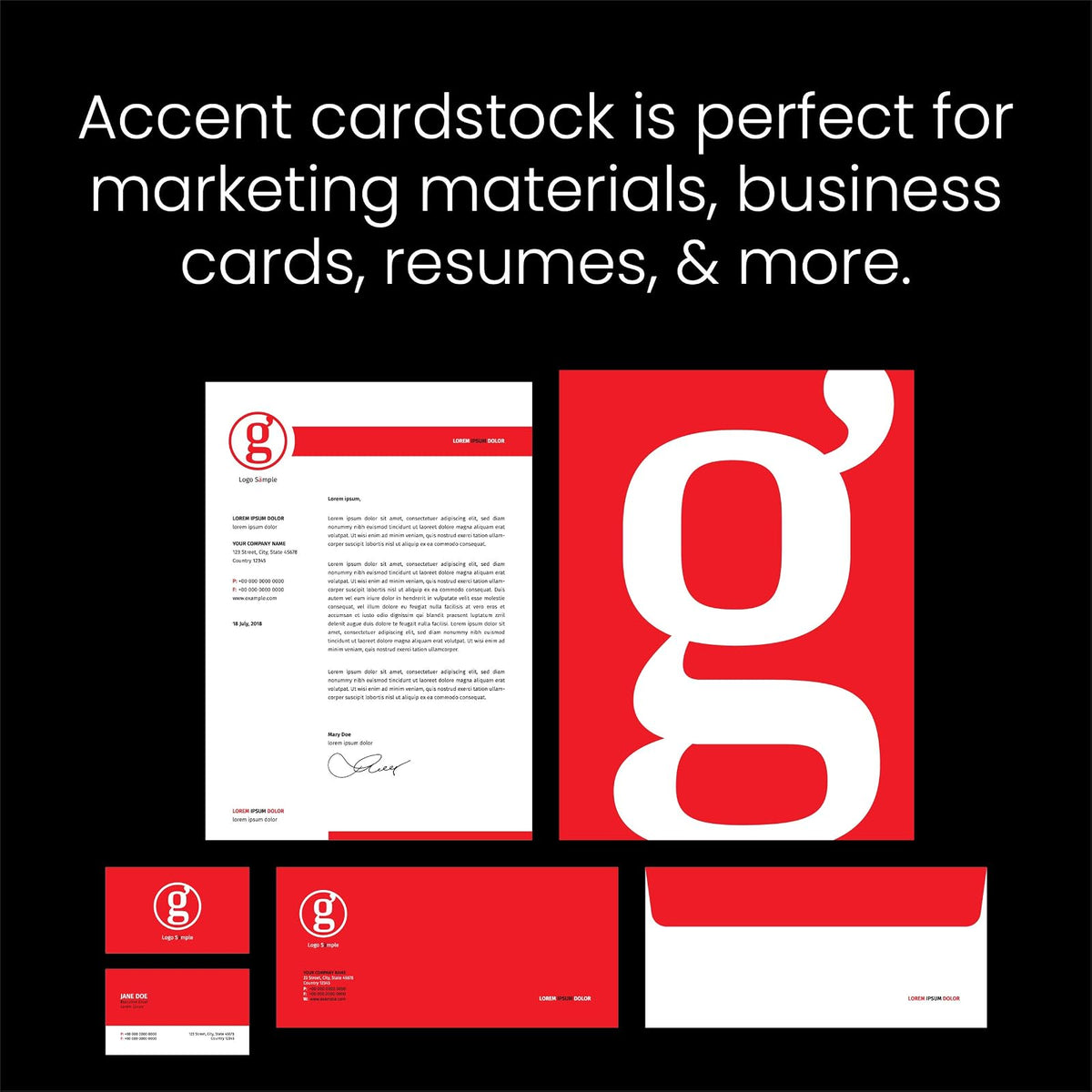 Accent Opaco, cubierta lisa, blanco, 80lb, 97 brillante, hojas, fabricado en los Estados Unidos, Carta, Blanco, 250 Sheets