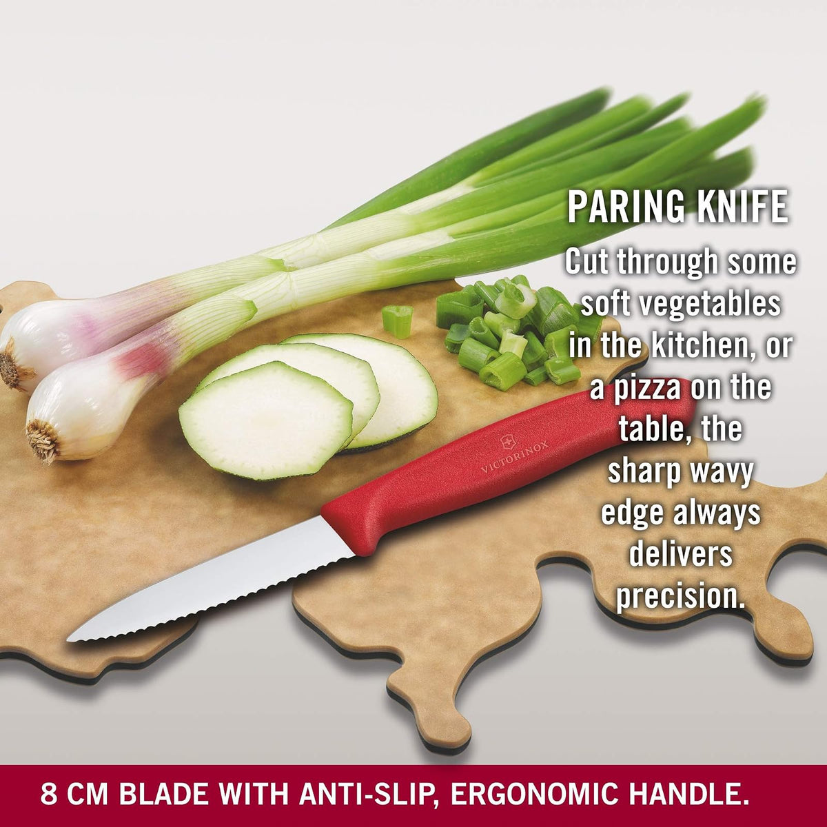 Victorinox Cuchillo para Verduras, Rojo, 8 Centímetros