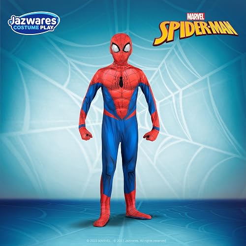 Marvel - Overol Zentai de Lujo con diseño Impreso y máscara de Elastano Desmontable y Ojos de plástico