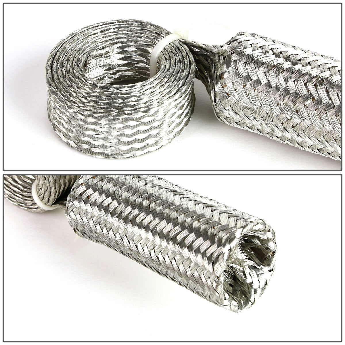 DNA Motoring Kit de Manguera de Freno de Acero Trenzado de Ajuste Universal, BH-BK