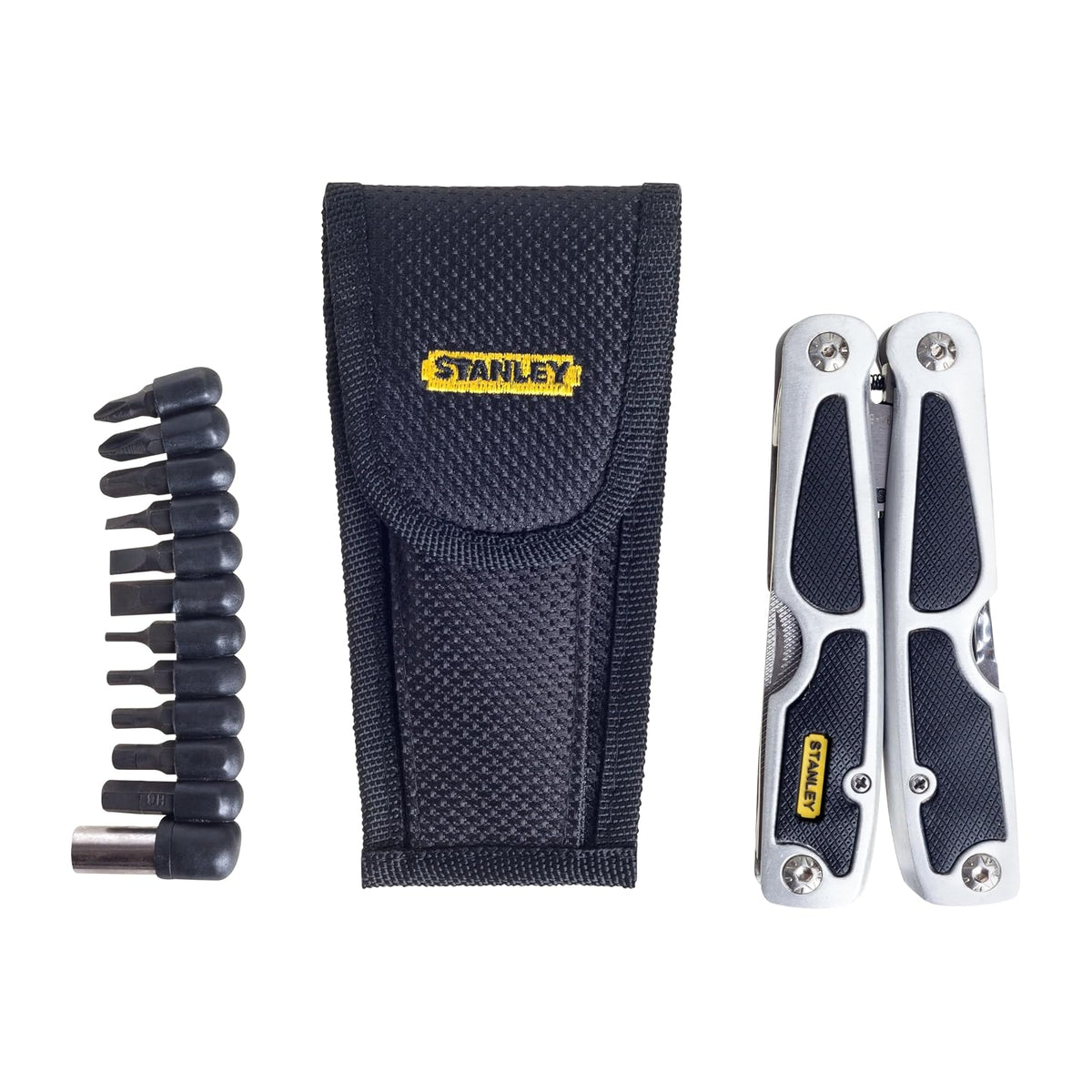 STANLEY Multiherramienta 29 en 1, 11 Puntas y Estuche, 94-806 | Multiherramienta 28 en 1, Incluye 11 Puntas de Destornillador, Estuche