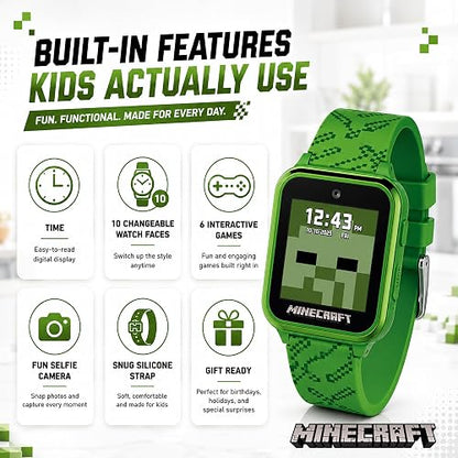 Minecraft Reloj inteligente interactivo con pantalla táctil (Modelo: MIN4045AZ)
