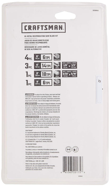 CRAFTSMAN - Hojas de sierra alternativas, kit de 9 piezas (2058840)