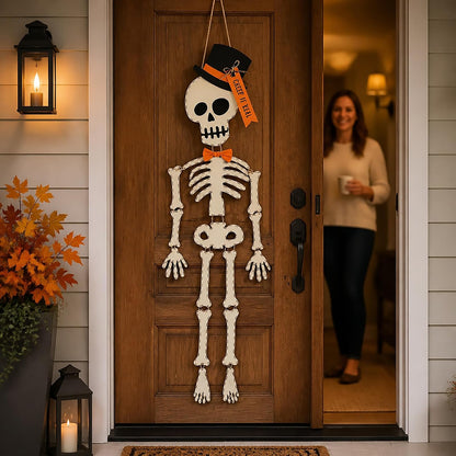 Mud Pie 40060032T - Percha para Puerta de Halloween, 65 Pulgadas, Color Blanco