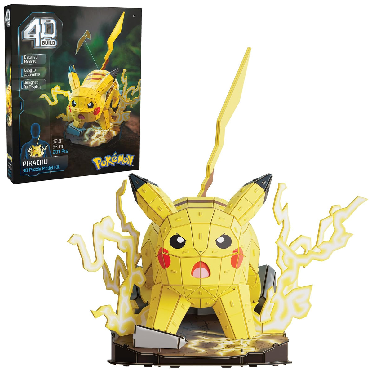 4D Build Kit de Modelo 3D Armable Pokémon, 612 Piezas - Pikachu