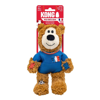 Kong Wild Knots Bear Juguete de Peluche para Perro con Playera de Selección - Francia