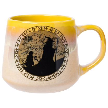 Silver Buffalo The Lord of the Rings Not All Who Wonder Are Lost Reactive Glaze Taza de cerámica cónica, 18 onzas