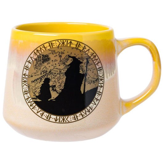 Silver Buffalo The Lord of the Rings Not All Who Wonder Are Lost Reactive Glaze Taza de cerámica cónica, 18 onzas