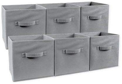 Greenco GRC2301 Foldable Non, Woven Fabric Storage Cubes, 6 Pack, Gray - Gris