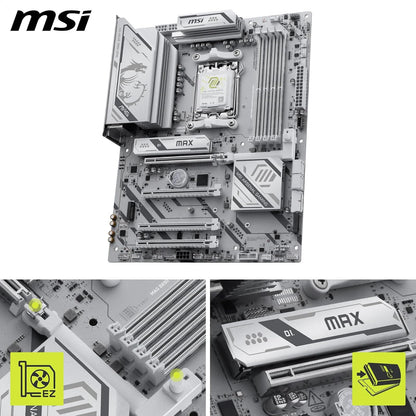MSI mag B850 Gaming Plus MAX WiFi Motherboard, ATX - Compatible con procesadores AMD Ryzen 9000/8000/7000, AM5, DDR5 Memory Boost (hasta 8200+ MT/s OC), PCIe 5.0 x16, M.2 Gen5, Wi-Fi 7, 5G LAN