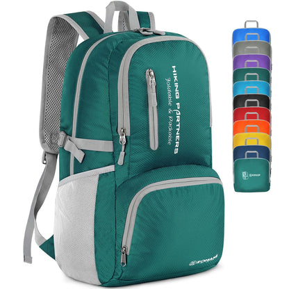 ZOMAKE Mochila 35L de Viaje Liviana, Mochila Plegable de Mochila Plegable y Resistente al Agua para Mujeres Hombres - Verde oscuro - 35L