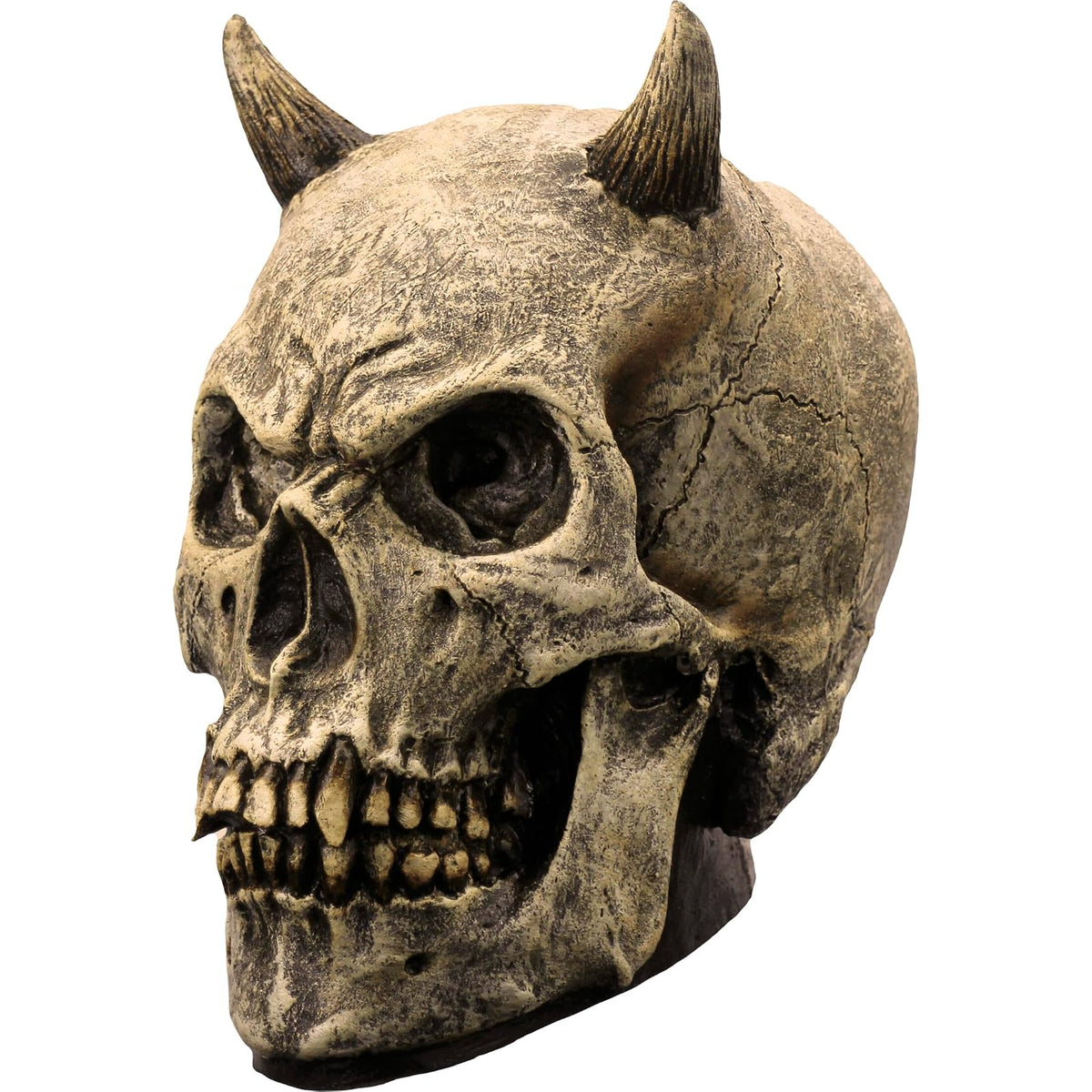 Ghoulish Productions Skull Devil Prop, Artículo Decorativo de Craneo de Diablo, Adorno para Decoración de Halloween de Cabeza de Calaca Ideal para Casa de Terror