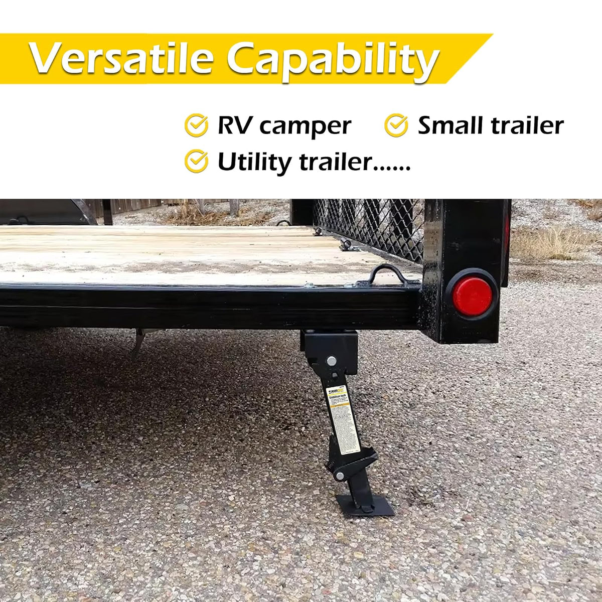 MaxxHaul 50970 - Gatos estabilizadores telescópicos para Remolque, Accesorios para Caravana, 1000 Libras, Capacidad Cada uno de 12 a 18 Pulgadas, Juego de 2