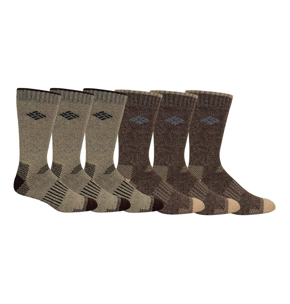 Columbia Moisture Control Quarter Crew Socks 6-pack CALCETINES Hombre