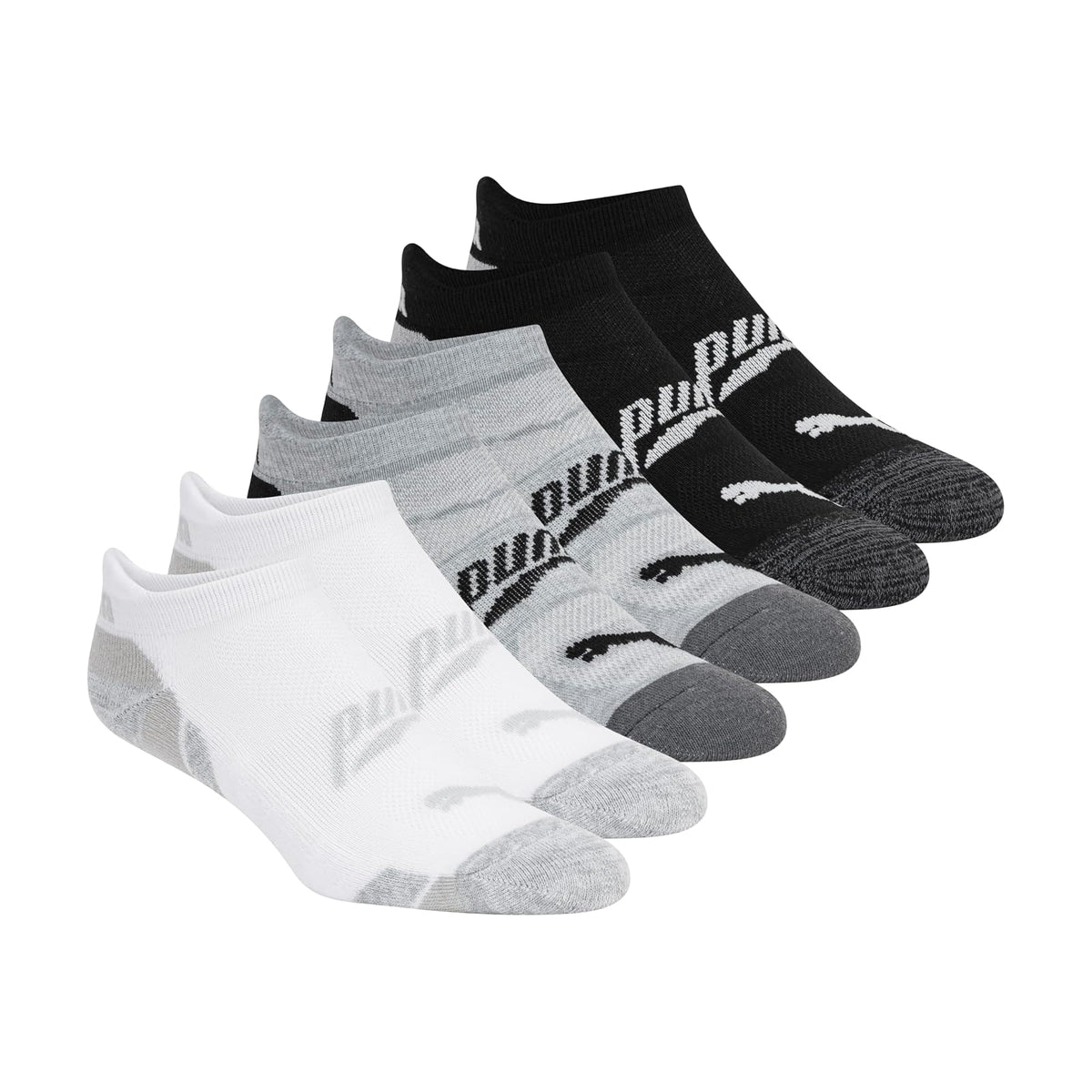 Puma - Calcetines de corte bajo para mujer, 6 unidades