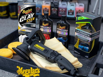 Meguiar's G191700, Smooth Surface Clay Kit, 5 Piezas | Arcilla segura y fácil para un acabado suave como vidrio