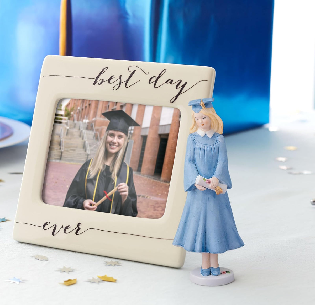 Enesco 515760 Growing Up Girls Blonde Graduate Figurine, 6.25-Inch