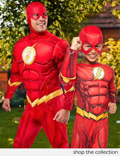 Rubie's Disfraz de superhéroes DC Flash Deluxe para niños, pequeño
