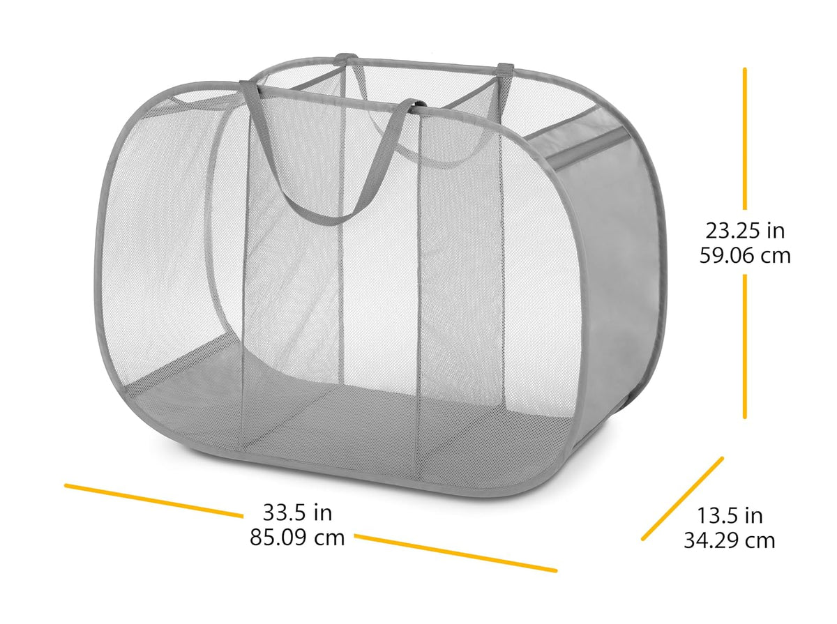 Whitmor 6880-986 Organizador Plegable de lavandería, Gris Paloma, 1