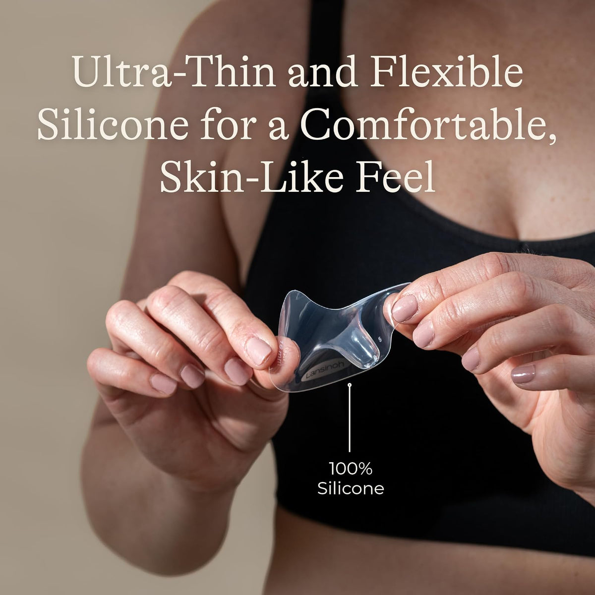 Lansinoh Nipple Shield for Breastfeeding, 2ct 24 Milimeter | Protectores de silicona ultrafinos suaves y flexibles (24 mm o 1 pulgada) para pezones sensibles y soporte de cierre