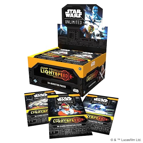 Star Wars: Unlimited TCG Jump to Lightspeed Booster Display (Juego de 24 Paquetes de Refuerzo) - Juego de Cartas coleccionables para niños y Adultos, Mayores de 12 años, 2 Jugadores, Tiempo de Juego