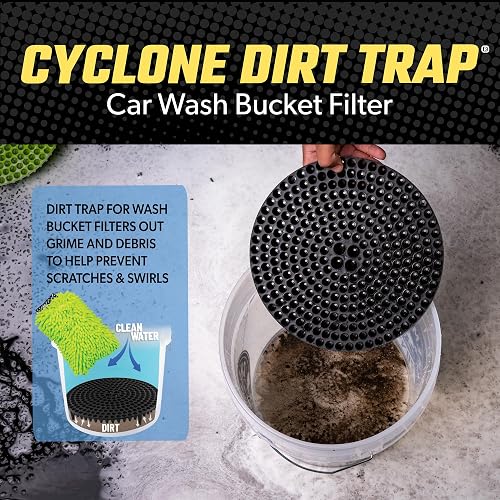 Chemical Guys Cyclone Dirt Trap Filtro para Cubo de Lavado de Automóviles Elimina la Suciedad y los residuos Mientras lavas (Rojo)