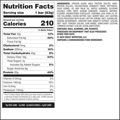 Quest Nutrition Overload Barra de Proteína sabor Sundae Funday | 20g de Proteína, 1g Azúcar | Gluten Free | Caja con 12 barras