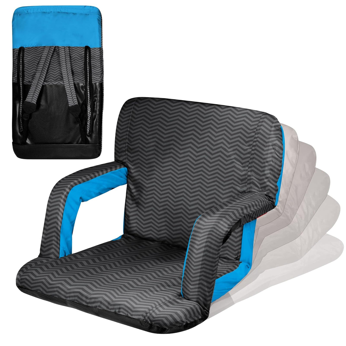 ONIVA - una Marca de Picnic Time - Asiento reclinable Ventura con Soporte Trasero, Asiento blanqueador