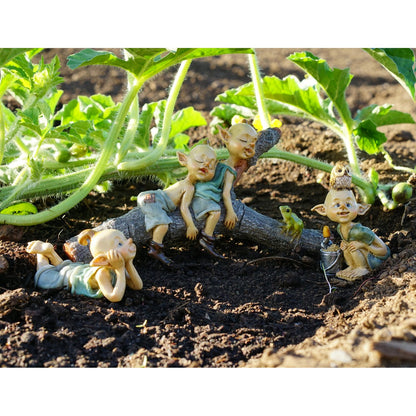 Top Collection Miniature Fairy & Terrarium Garden Pixie in Thought Statue, Small