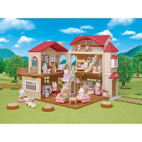 Calico Critters - Juego de Regalo para casa de Campo, Juego de casa de muñecas con Cifras, Muebles y Accesorios