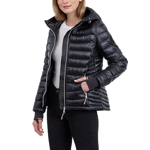 Tommy Hilfiger Lightweight Packable Puffer Jacket With Hood & Bag Chaqueta de plumón Mujer
