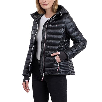 Tommy Hilfiger Lightweight Packable Puffer Jacket With Hood & Bag Chaqueta de plumón Mujer