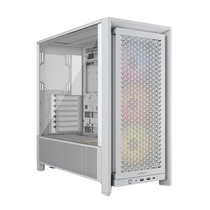 Corsair Frame 4000D RS ARGB Gabinete Modular ATX Mid Tower con Ventiladores ARGB - Blanco