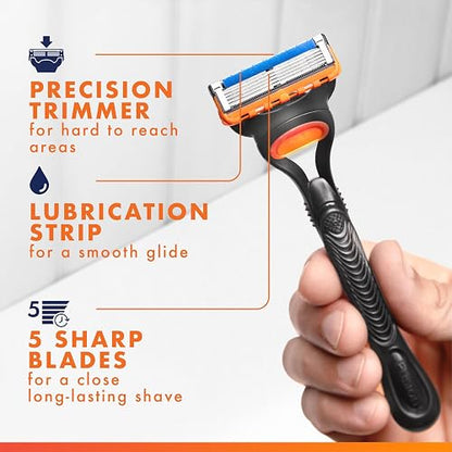 Gillette - Recambios de cuchillas de afeitar Fusion5 para hombre, 10 unidades + recambios de cuchillas Fusion5 Proglide, 2 unidades