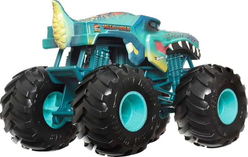 Hot Wheels Monster Trucks Vehículo de Juguete Mega Wrex Escala 1:24 para niños de 3 años en adelante