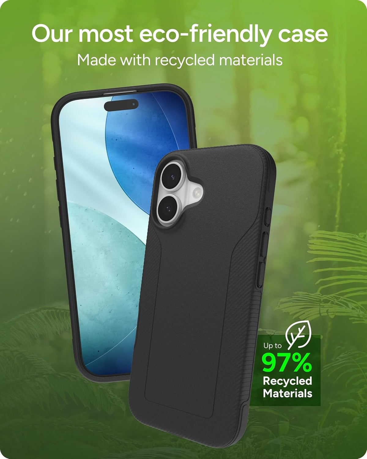 ZAGG Luxe - Funda para iPhone 17, Color Negro, grafeno Duradero para protección contra caídas (3 m), diseño Delgado y Ligero, Compatible con MagSafe