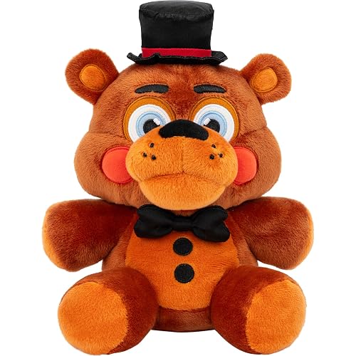 Jazwares Five Nights at Freddy'S Toy Freddy - Peluche de 8 Pulgadas con Material Suave y Ojos en la Oscuridad