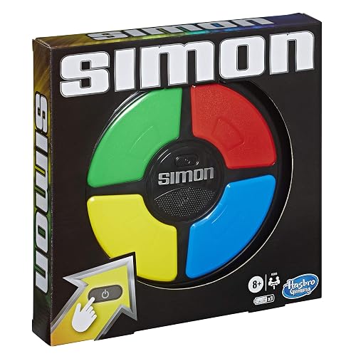 Hasbro Gaming Simon - Juego de Mesa de Memoria electrónica de Mano con Luces y Sonidos para niños a Partir de 8 años