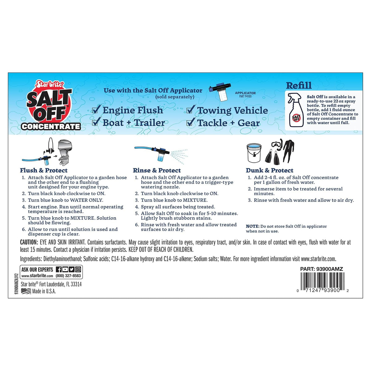 STAR BRITE Protector de Sal con PTEF – Eliminador de Sal, inhibidor de corrosión y Descarga del Motor